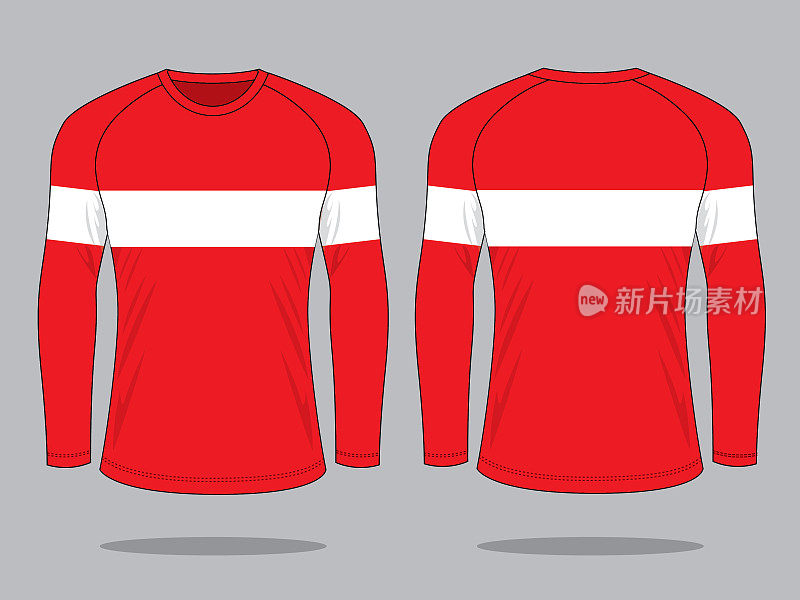Long Sleeve T-Shirt Design Vector